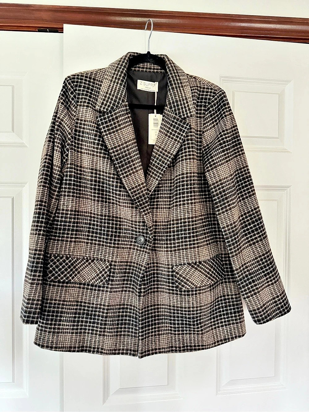 Z Supply Evan Check Blazer Brown & Black